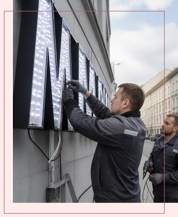 Изготовление и монтаж светодиодных LED вывесок в Дедовске