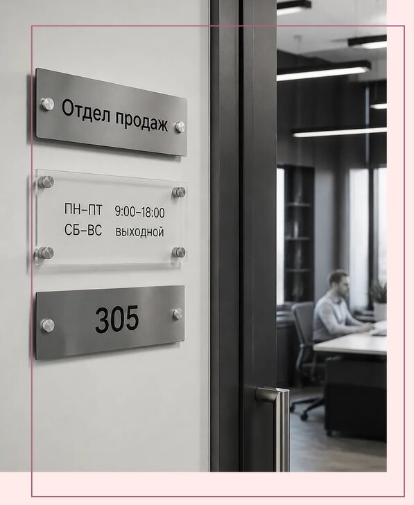 Офисные таблички на дверь в Дедовске по цене от 5388 р. | Аванза-Ддв